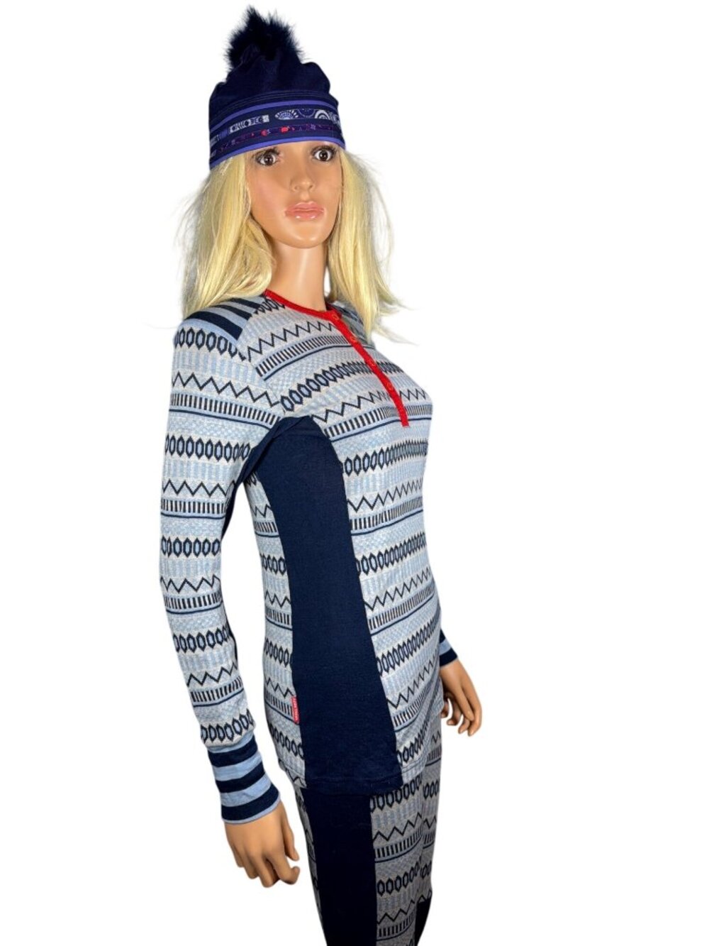 Kari Traa Åkle Blue Thermal Base Layer SET Medium Top/Bottom MSRP$240 - Picture 17 of 17